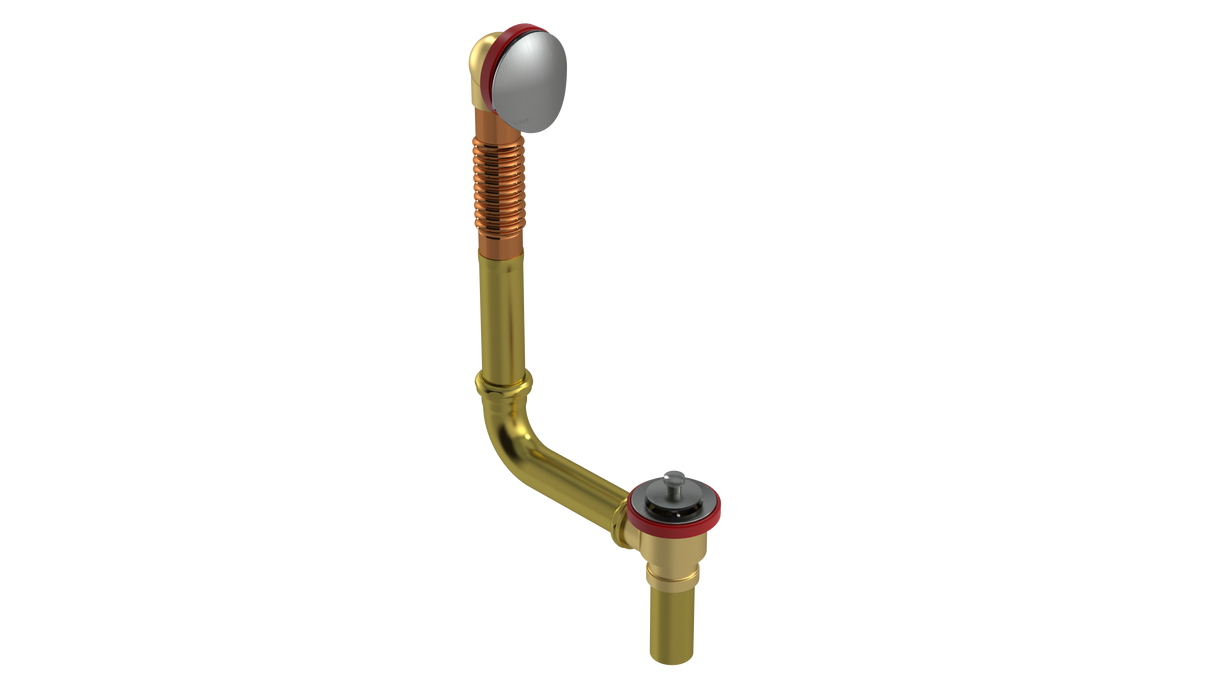 BRASS DIRECT DRAIN WASTE & OVERFLOW LIFT & TURN (3142DL)