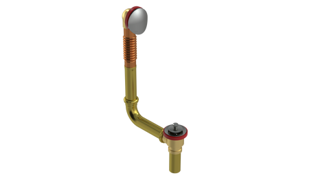 BRASS DIRECT DRAIN WASTE & OVERFLOW LIFT & TURN (3142DL)