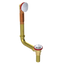 BRASS DIRECT DRAIN WASTE & OVERFLOW LIFT & TURN (3142DL)