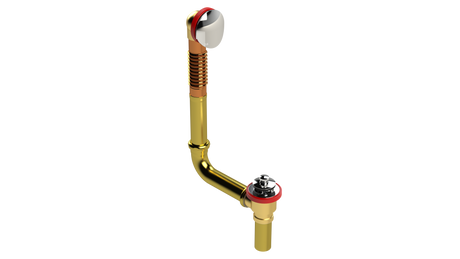 BRASS DIRECT DRAIN WASTE & OVERFLOW PUSH-PULL (3142DPP-CP)
