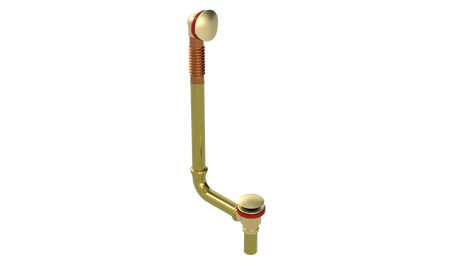 BRASS DIRECT DRAIN WASTE & OVERFLOW CLICKER® EXTENDED (3142DQ-20BG)