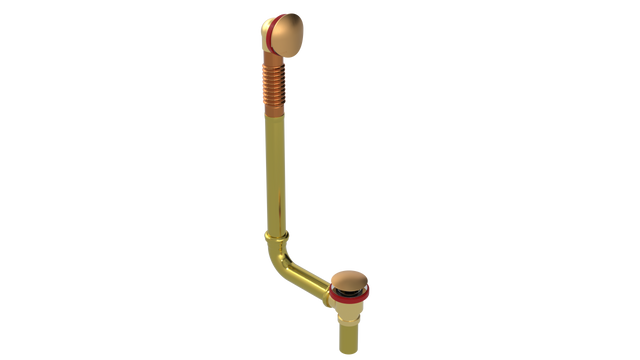 BRASS DIRECT DRAIN WASTE & OVERFLOW CLICKER® EXTENDED (3142DQ-20LB)