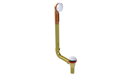 BRASS DIRECT DRAIN WASTE & OVERFLOW CLICKER® EXTENDED (3142DQ-20W)