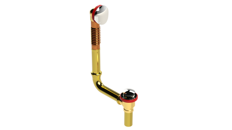 BRASS DIRECT DRAIN WASTE & OVERFLOW TIP-TOE (3142DTIP-CP)