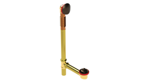 BRASS OFFSET WASTE & OVERFLOW LIFT & TURN EXTENDED (3142L-20VB)