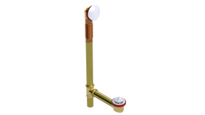 BRASS OFFSET WASTE & OVERFLOW LIFT & TURN EXTENDED (3142L-20W)
