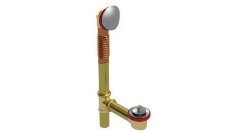 BRASS OFFSET WASTE & OVERFLOW LIFT & TURN (3142L)
