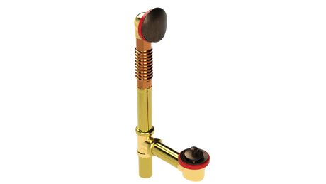 BRASS OFFSET WASTE & OVERFLOW LIFT & TURN (3142L)