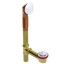 BRASS OFFSET WASTE & OVERFLOW LIFT & TURN (3142L)