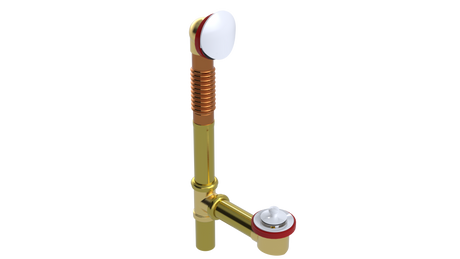 BRASS OFFSET WASTE & OVERFLOW LIFT & TURN (3142L)