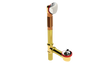BRASS OFFSET WASTE & OVERFLOW ZINC LIFT & TURN STANDARD (3142LZ-CP)
