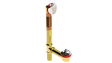 BRASS OFFSET WASTE & OVERFLOW PUSH-PULL-L (3142PP-CP-L)