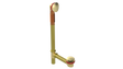 BRASS OFFSET WASTE & OVERFLOW CLICKER® EXTENDED (3142Q-20BG)