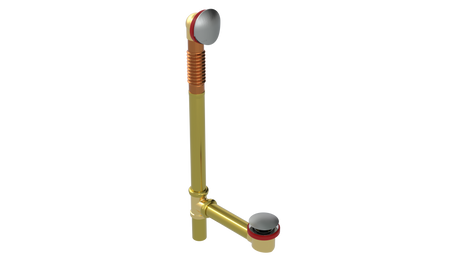 BRASS OFFSET WASTE & OVERFLOW CLICKER® EXTENDED (3142Q-20BN)