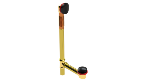 BRASS OFFSET WASTE & OVERFLOW CLICKER® EXTENDED (3142Q-20MBL)