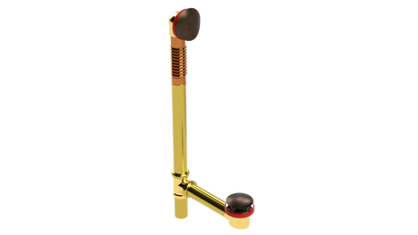 BRASS OFFSET WASTE & OVERFLOW CLICKER® EXTENDED (3142Q-20VB)