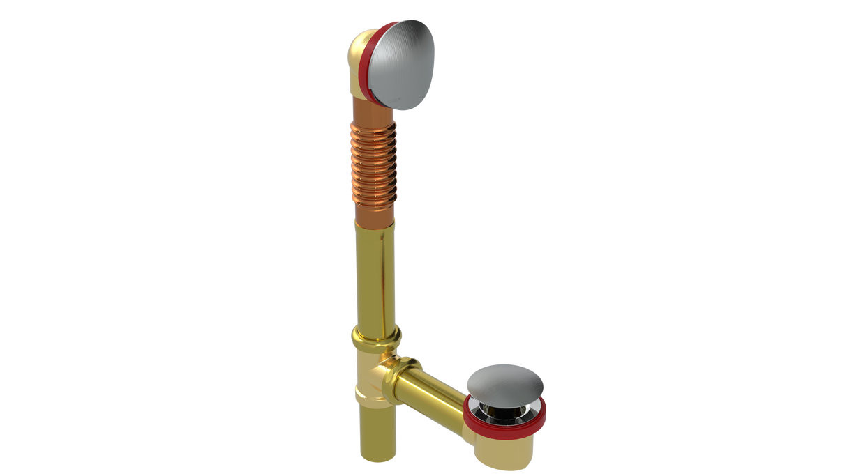 BRASS OFFSET WASTE & OVERFLOW CLICKER® (3142Q)