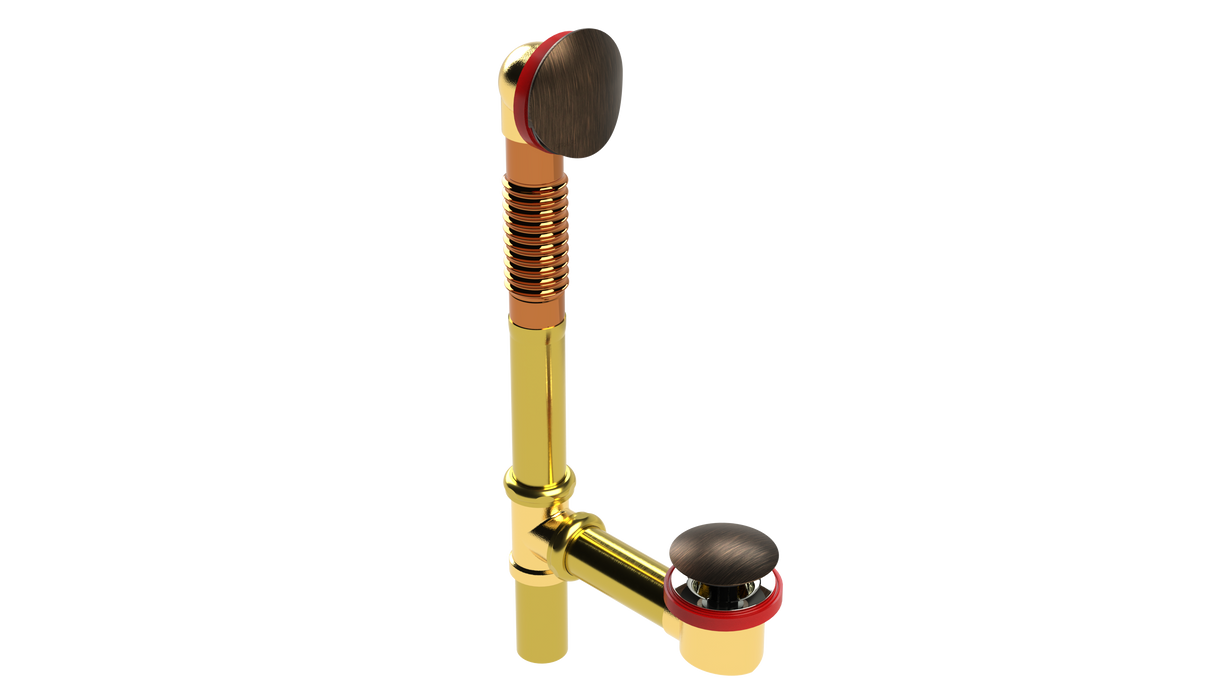 BRASS OFFSET WASTE & OVERFLOW CLICKER® (3142Q)