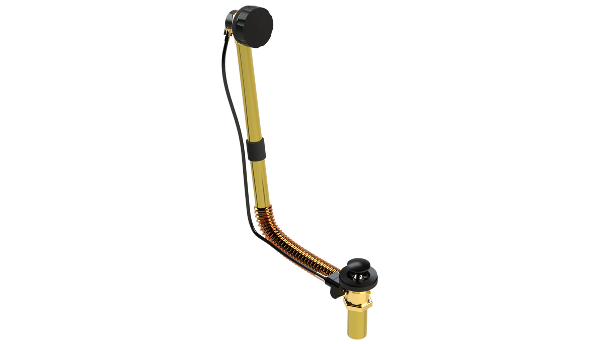 BRASS DIRECT DRAIN WASTE & OVERFLOW CABLE-DRIVE® (314DC-20MBL)