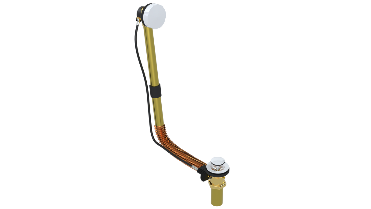 BRASS DIRECT DRAIN WASTE & OVERFLOW CABLE-DRIVE® (314DC-20W)