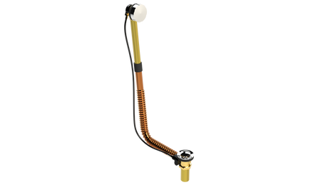 BRASS DIRECT DRAIN WASTE & OVERFLOW CABLE-DRIVE® EXTENDED (314DC-27BCP)