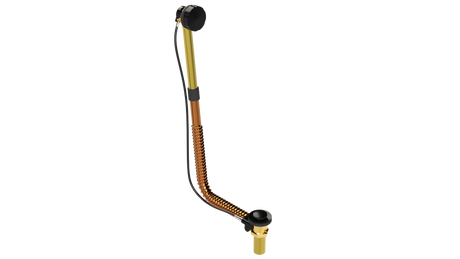 BRASS DIRECT DRAIN WASTE & OVERFLOW CABLE-DRIVE® EXTENDED (314DC-27MBL)