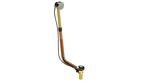 BRASS DIRECT DRAIN WASTE & OVERFLOW CABLE-DRIVE® EXTENDED (314DC-27POLN)