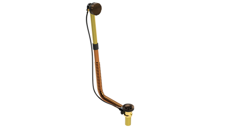 BRASS DIRECT DRAIN WASTE & OVERFLOW CABLE-DRIVE® EXTENDED (314DC-27VB)
