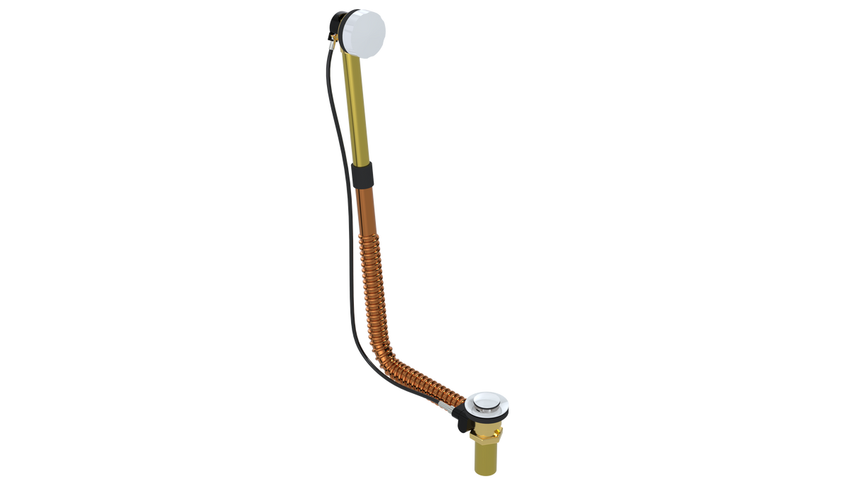 BRASS DIRECT DRAIN WASTE & OVERFLOW CABLE-DRIVE® EXTENDED (314DC-27W)
