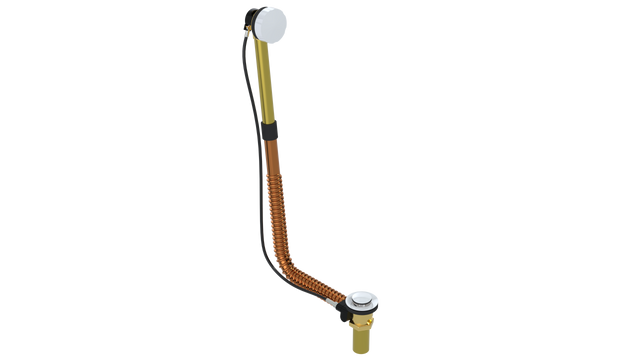 BRASS DIRECT DRAIN WASTE & OVERFLOW CABLE-DRIVE® EXTENDED (314DC-27W)