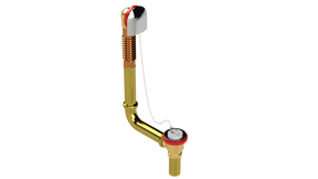 BRASS DIRECT DRAIN WASTE & OVERFLOW PLUG & CHAIN (314DCS)