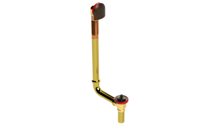 BRASS DIRECT DRAIN WASTE & OVERFLOW LIFT & TURN EXTENDED (314DL-20VB)