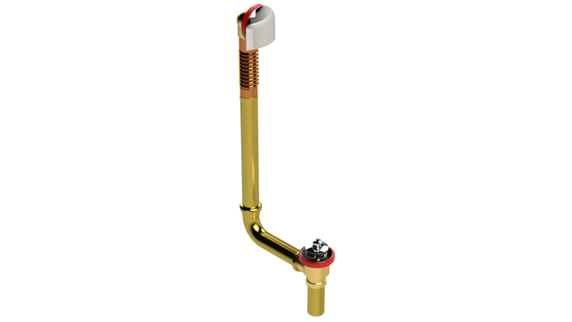 BRASS DIRECT DRAIN WASTE & OVERFLOW PUSH-PULL EXTENDED (314DPP-20CP)