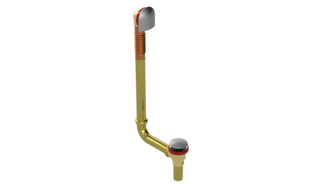 BRASS DIRECT DRAIN WASTE & OVERFLOW CLICKER® EXTENDED (314DQ-20BN)