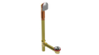 BRASS OFFSET WASTE & OVERFLOW LIFT & TURN EXTENDED (314L-20BN)