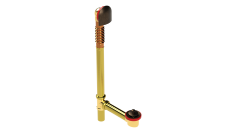 BRASS OFFSET WASTE & OVERFLOW LIFT & TURN EXTENDED (314L-20VB)