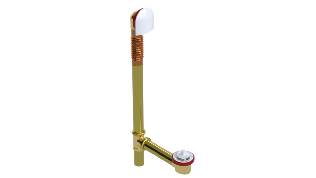 BRASS OFFSET WASTE & OVERFLOW LIFT & TURN EXTENDED (314L-20W)