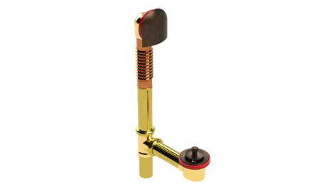 BRASS OFFSET WASTE & OVERFLOW LIFT & TURN (314L)