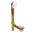 BRASS OFFSET WASTE & OVERFLOW LIFT & TURN (314L)