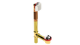 BRASS OFFSET WASTE & OVERFLOW ZINC LIFT & TURN STANDARD (314LZ-CP)