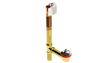 BRASS OFFSET WASTE & OVERFLOW PUSH-PULL-L (314PP-CP-L)