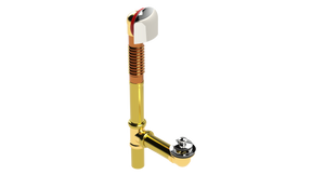 BRASS OFFSET WASTE & OVERFLOW PUSH-PULL-S (314PP-CP-S)