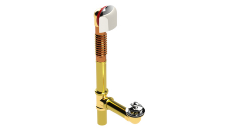 BRASS OFFSET WASTE & OVERFLOW PUSH-PULL-S (314PP-CP-S)