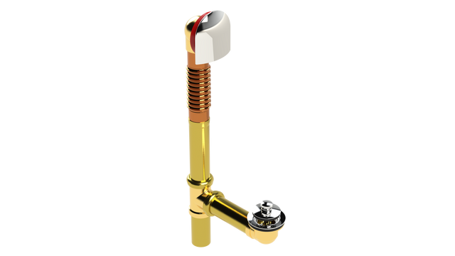 BRASS OFFSET WASTE & OVERFLOW PUSH-PULL-S (314PP-CP-S)