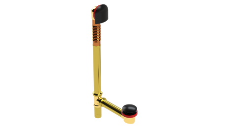 BRASS OFFSET WASTE & OVERFLOW CLICKER® EXTENDED (314Q-20MBL)
