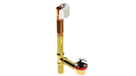 BRASS OFFSET WASTE & OVERFLOW CLICKER® (314Q-BCP-L)