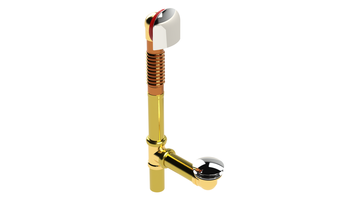 BRASS OFFSET WASTE & OVERFLOW CLICKER® (314Q)