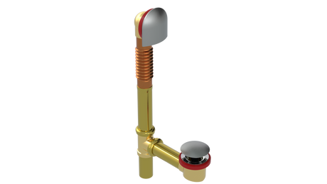 BRASS OFFSET WASTE & OVERFLOW CLICKER® (314Q)