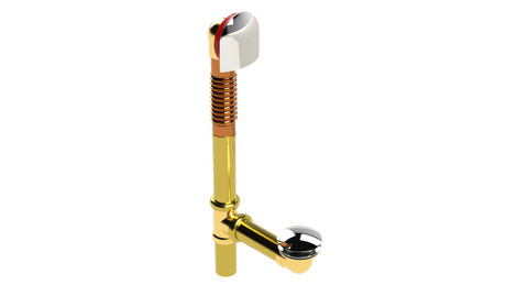 BRASS OFFSET WASTE & OVERFLOW CLICKER® (314Q)