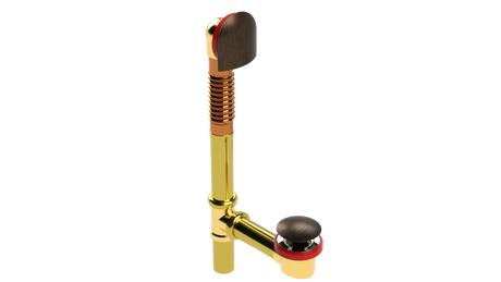 BRASS OFFSET WASTE & OVERFLOW CLICKER® (314Q)